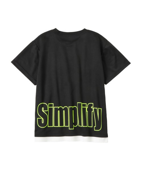 MAC HOUSE(kid's)(マックハウス（キッズ）)/Simplify シンプリファイ ポンチ素材 ロゴフェイクレイヤードTシャツ N21037BM/img02