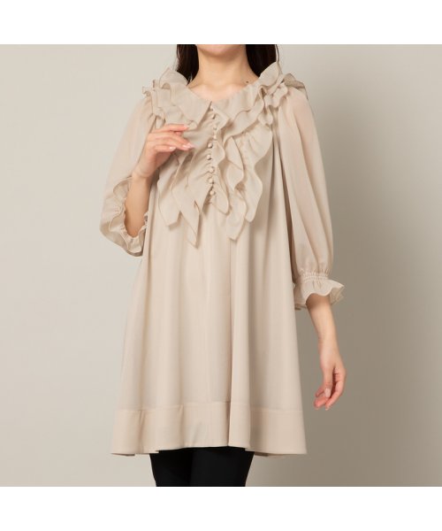 オーガンジーフリルブラウス オーガンジーフリルブラウス オーガンジーフリルブラウス BC1360541083(10450円)