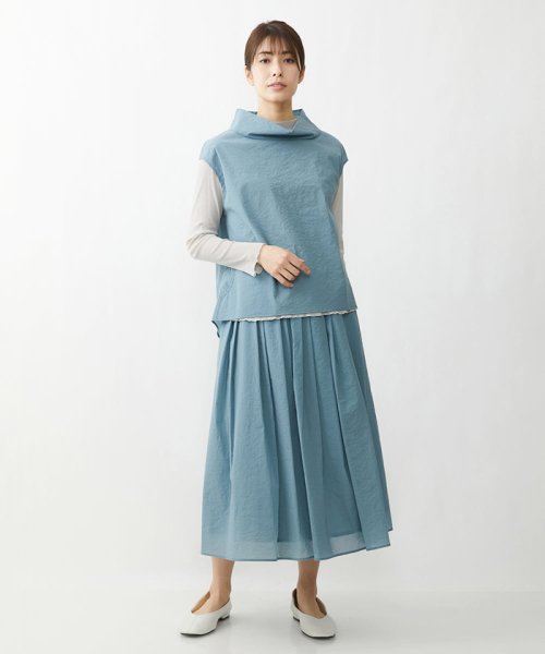 GIANNI LO GIUDICE(ジャンニ・ロ・ジュディチェ)/[日本製]クレイペーパーナイロンギャザースカート/img05