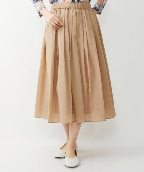 [日本製]クレイペーパーナイロンギャザースカート 