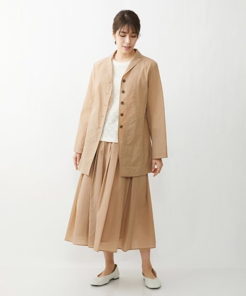 [日本製]クレイペーパーナイロンギャザースカート 