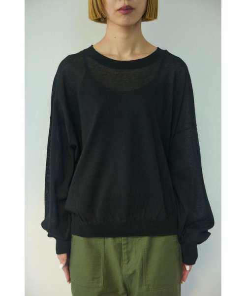 BLACK BY MOUSSY(ブラックバイマウジー)/sheer knit tops/img03