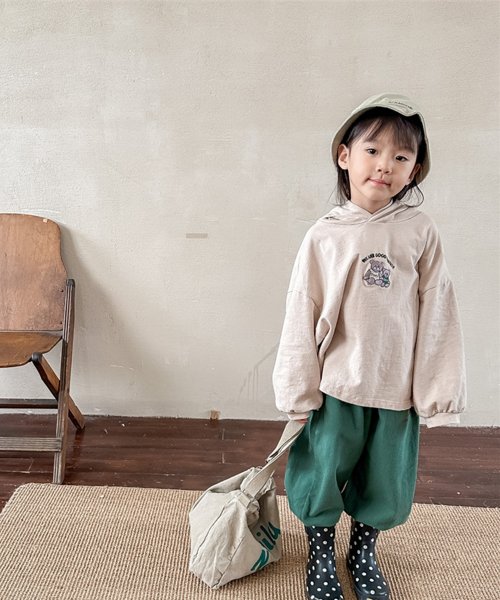 aimoha(aimoha（アイモハ）)/【aimoha－KIDS－】韓国子供服　ワンポイント刺繍入りバルーンパンツ/img01