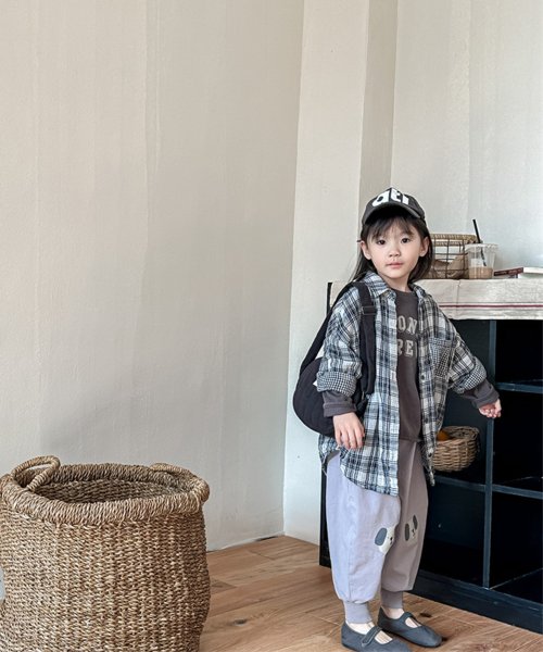 aimoha(aimoha（アイモハ）)/【aimoha－KIDS－】韓国子供服　可愛い猫ワッペンプリント裾絞りパンツ/img19