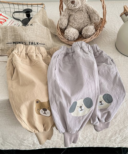 aimoha(aimoha（アイモハ）)/【aimoha－KIDS－】韓国子供服　可愛い猫ワッペンプリント裾絞りパンツ/img27
