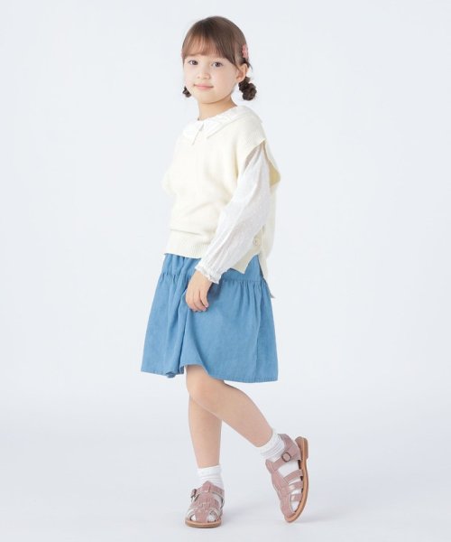 SHIPS KIDS(シップスキッズ)/SHIPS KIDS:100～130cm / フリル カラー ジャカード ブラウス/img07