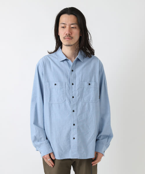 MOCHA】POLeR EMB CHAMBRAY SHORT-SLEEVE SHIRTS - evc.co.il