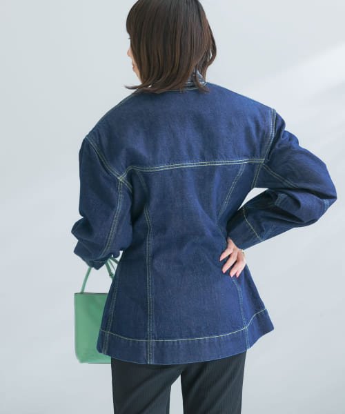 URBAN RESEARCH(アーバンリサーチ)/GANNI　Rinse Denim Fitted Blazer/img01