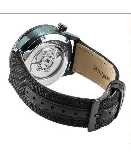 SONNE(ゾンネ) N027 N027GR－BK メンズ ブラック 自動巻 腕時計 