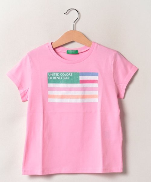 BENETTON (UNITED COLORS OF BENETTON GIRLS)(ユナイテッド　カラーズ　オブ　ベネトン　ガールズ)/キッズグリッターロゴ半袖Tシャツ・カットソーG/img09