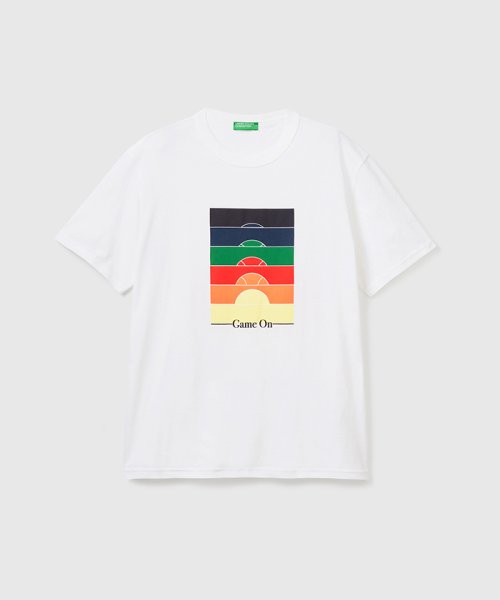 BENETTON (mens)(ベネトン（メンズ）)/テニスモチーフ半袖Tシャツ・カットソー/img03