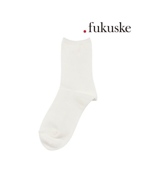 dotfukuske(．ｆｕｋｕｓｋｅ)/福助 公式  靴下 レディース . fukuske (ドットフクスケ) 平無地 クルー丈  00s3j011<br>婦人 女性  フクスケ fukuske/img01