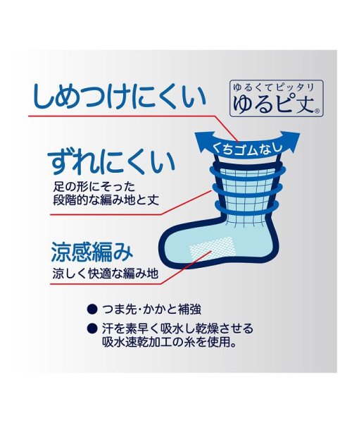 fukuske(フクスケ)/福助 公式  靴下 メンズ FUKURASHI (フクラシ) 足底メッシュ チェック柄 クルー丈  37768w<br>紳士 男性  フクスケ fukuske/img04