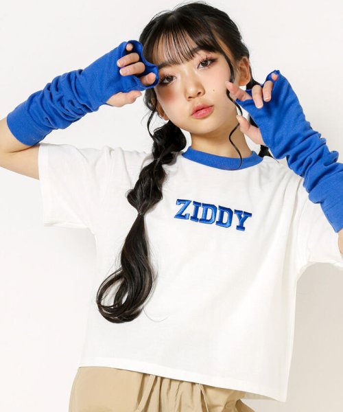 ZIDDY(ジディー)/【 ニコ☆プチ 掲載 】アームカバー付きリンガーTシャツ(130~160cm)/img04