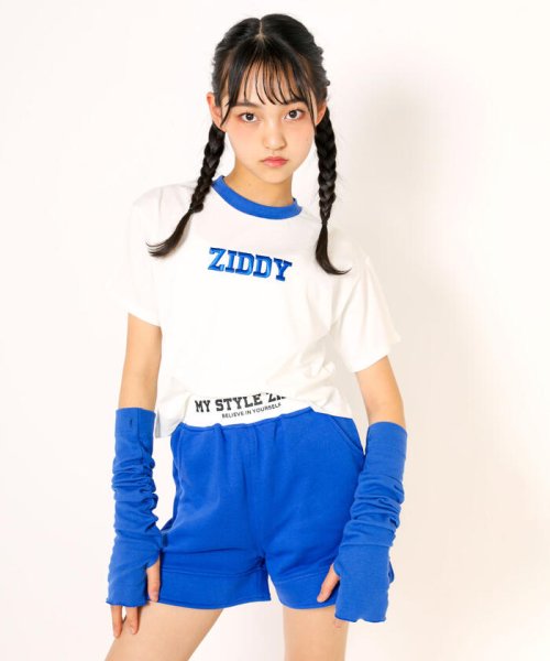 ZIDDY(ジディー)/【 ニコ☆プチ 掲載 】アームカバー付きリンガーTシャツ(130~160cm)/img05