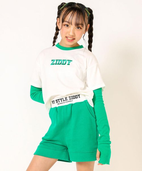 ZIDDY(ジディー)/【 ニコ☆プチ 掲載 】アームカバー付きリンガーTシャツ(130~160cm)/img07