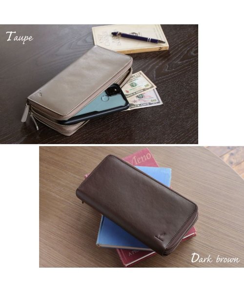 [mieno]牛革レザーオーガナイザーお財布 