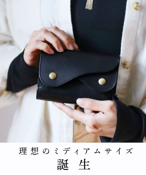 [Jamale]牛革レザー日本製三つ折りミニ財布