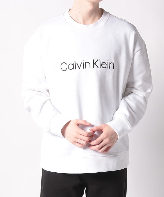 【Calvin Klein / カルバンクライン】ロゴ刺繍 スウェット クルーネック トレーナー 40HM230 プレゼント 贈り物
