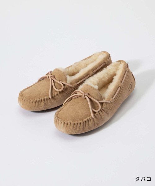 UGG(UGG)/UGG DAKOTA レディース アグ 1107949 モカシンシューズ ダコタ ボア ウール スエード スリッポン おしゃれ 防寒 ファー あったか かわいい/img03