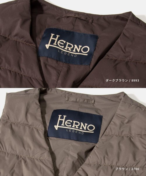 HERNO(ヘルノ)/ヘルノ HERNO PI002ULE 19288 ダウンベスト メンズ トップス ダウン ジャケット アウター コーデ グースダウン 防寒着 IL PANCIO/img10