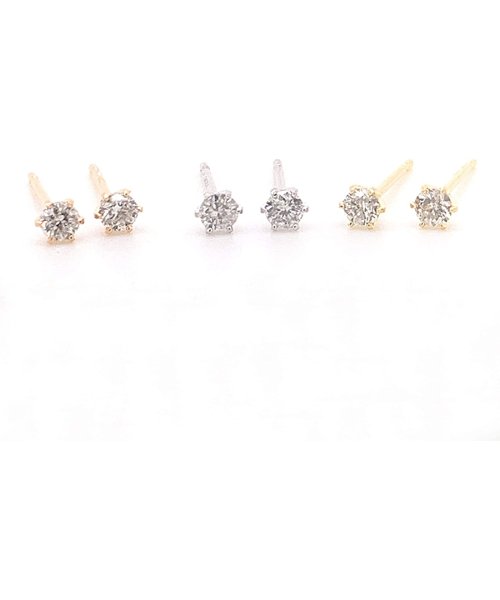 Gems by K(ジェムズ　バイ　ケー)/K18/PG/WG 0.1ct 1粒ダイヤモンドピアス 18金/img01