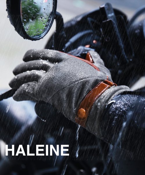 ダウンファブリックオイルレザーメンズ手袋本革 5cm