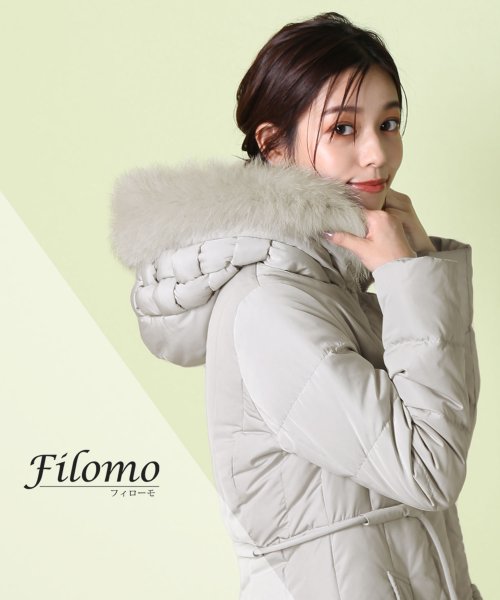 Filomo(フィローモ)/[Filomo] ダウンコートブルーフォックス付き/img10