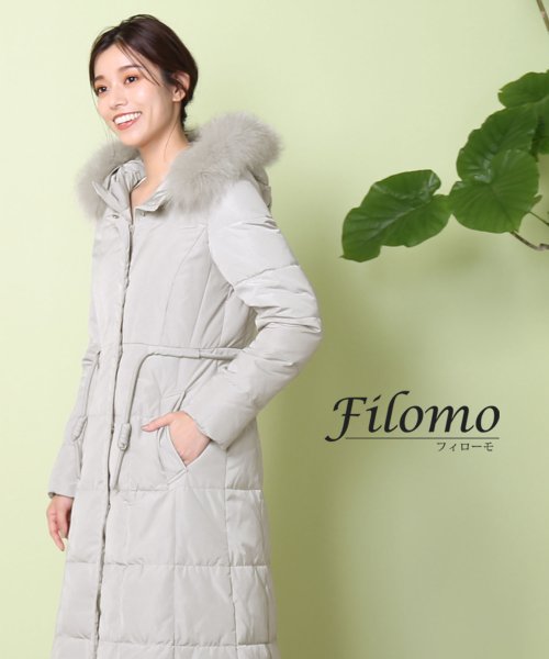 Filomo(フィローモ)/[Filomo] ダウンコートブルーフォックス付き/img11