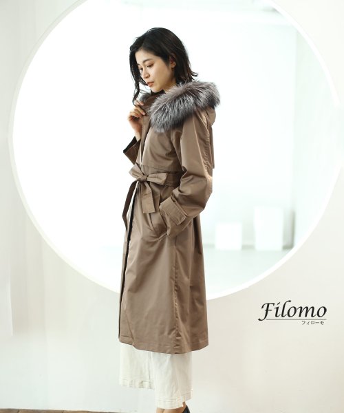 Filomo(フィローモ)/[Filomo] ライナーファーフード付きロングコート/img01