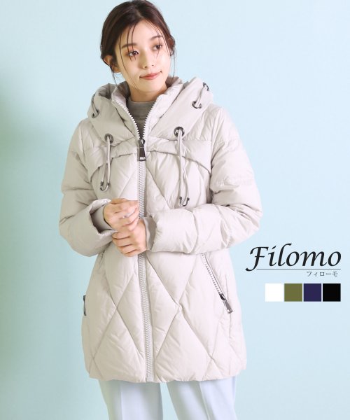 Filomo(フィローモ)/[Filomo]洗えるダウンコートフード付き/img01
