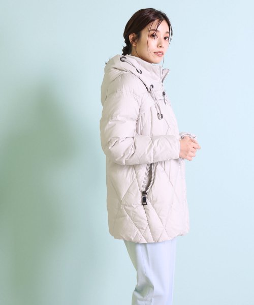 [Filomo]洗えるダウンコートフード付き 