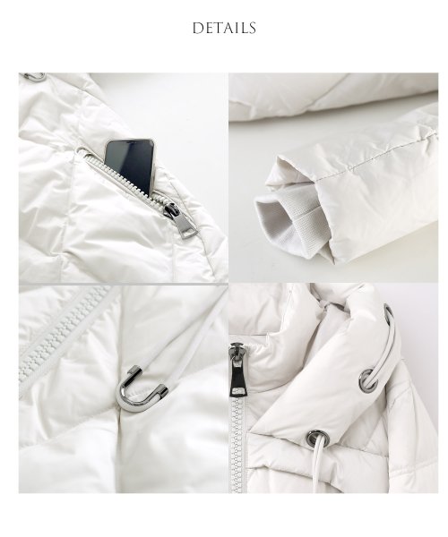 [Filomo]洗えるダウンコートフード付き 