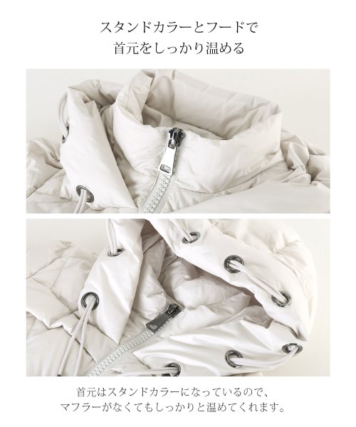 [Filomo]洗えるダウンコートフード付き 