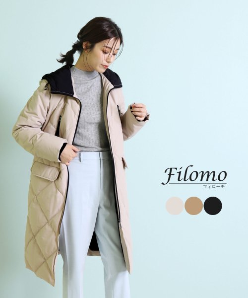 Filomo(フィローモ)/[Filomo]ダウンコートフード付き/img01