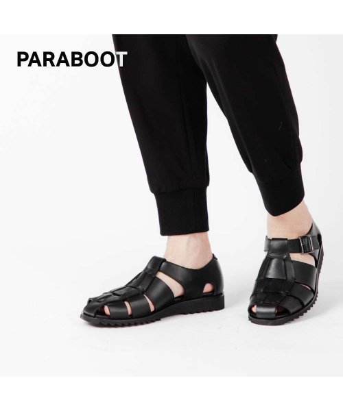 Paraboot(パラブーツ)/パラブーツ PARABOOT 123312 サンダル PACIFIC (パシフィック) メンズ シューズ レザー グルカサンダル ブラック 革靴 本革 グラディ/img01