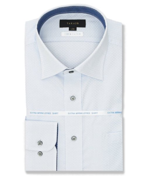 TAKA-Q(タカキュー)/クールファクター スタンダードフィット ワイドカラー 長袖 長袖 シャツ メンズ ワイシャツ ビジネス yシャツ 速乾 ノーアイロン 形態安定/img02