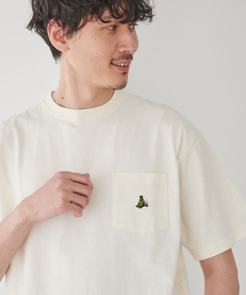 coen(coen)/ベアーワンポイント刺繍Tシャツ/img01