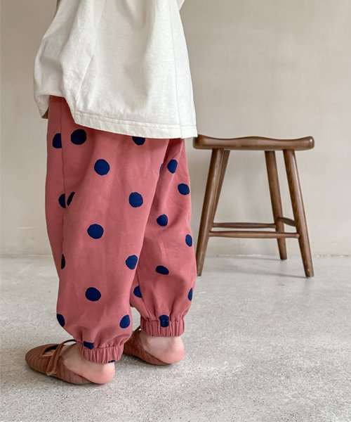 aimoha(aimoha（アイモハ）)/【aimoha－KIDS－】韓国子供服　可愛いドット総柄裾絞りパンツ/img07