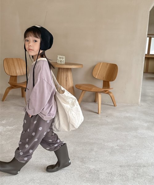 aimoha(aimoha（アイモハ）)/【aimoha－KIDS－】韓国子供服　可愛いドット総柄裾絞りパンツ/img24