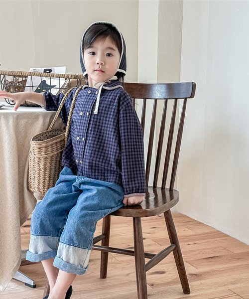 aimoha(aimoha（アイモハ）)/【aimoha－KIDS－】韓国子供服　ギンガムチェックブラウスシャツ/img05