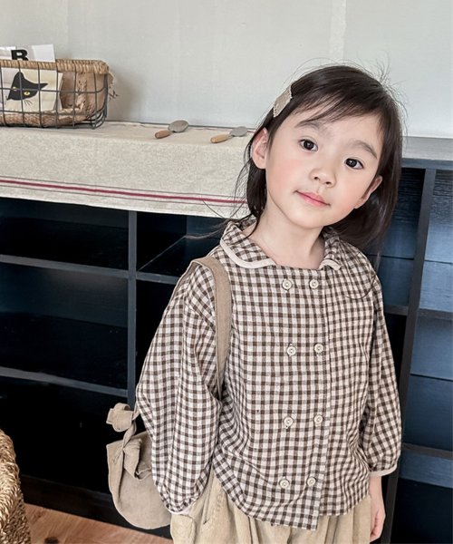 aimoha(aimoha（アイモハ）)/【aimoha－KIDS－】韓国子供服　ギンガムチェックブラウスシャツ/img13