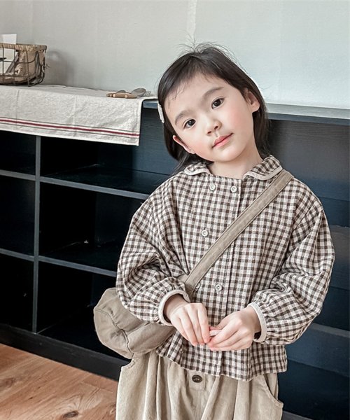 aimoha(aimoha（アイモハ）)/【aimoha－KIDS－】韓国子供服　ギンガムチェックブラウスシャツ/img14