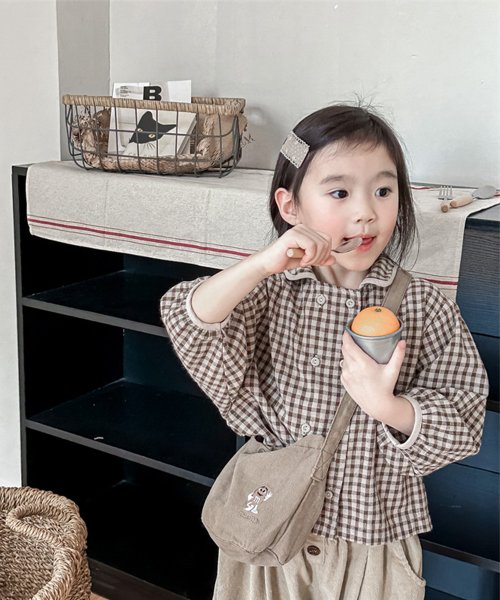 aimoha(aimoha（アイモハ）)/【aimoha－KIDS－】韓国子供服　ギンガムチェックブラウスシャツ/img15