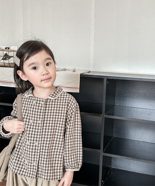 aimoha(aimoha（アイモハ）)/【aimoha－KIDS－】韓国子供服　ギンガムチェックブラウスシャツ/img17
