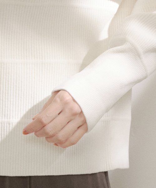 Vネックリブカーディガン－CreamyCotton /クリーミーコットン－ Creamy ■モデル身長 着用サイズ Cotton クリーミーコットン