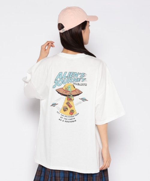 NICE CLAUP OUTLET(ナイスクラップ　アウトレット)/地球旅行プリントBIGTシャツ/img19