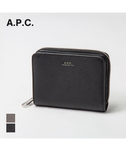 A.P.C.(アーペーセー)/APC アーペーセー A.P.C. PXBJQ H63087 二つ折り財布 メンズ 財布 ミニ財布 レザー 小銭入れ付き シンプル 小物 プレゼント お祝い 記/img01