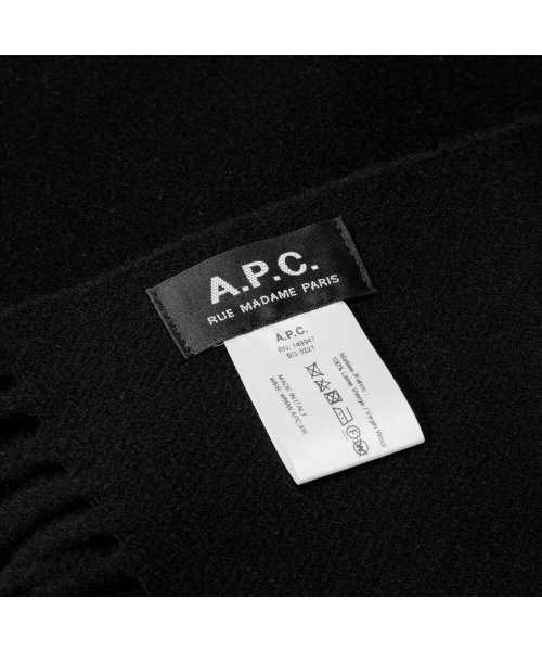 A.P.C.(アーペーセー)/APC アーペーセー A.P.C. WOAFE M15170 マフラー レディース アパレル ウール ストール ロゴ刺繍 echarpe alix brodee/img09