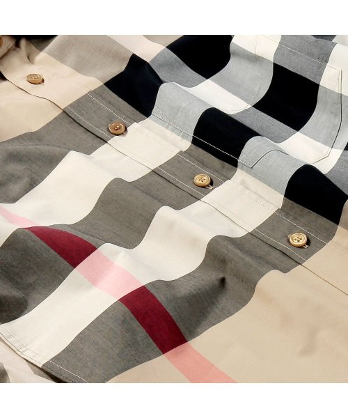 BURBERRY(バーバリー)/バーバリー BURBERRY シャツ メンズ チェック ストレッチコットンポプリン シャツ SOMERTON 長袖 トップス ワイシャツ チャコール ネイビー /img05